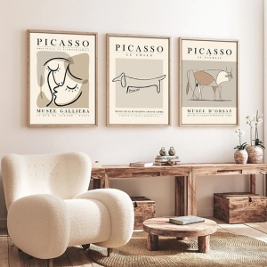 Set tablouri decorative Re-Bloom, 3 piese, MDF/lemn masiv, multiocolor, 20 x 30 cm - Img 2