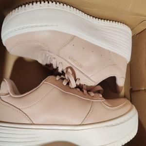 Skechers, Pantofi sport de piele ecologica Grand 92, Piersica, 39, Resigilat, Grad A - Img 2