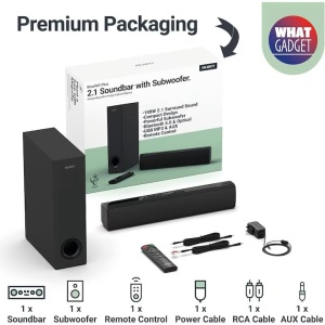 Soundbar Majority, Bowfell Plus 2.1, Bluetooth, PC, Wireless, AUX, 100 W, negru, Resigilat, Grad A - Img 4