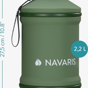 Sticla de apa din otel inoxidabil Navaris cu un singur perete, 2.2 litri, Verde, XXL, Fara BPA, 56890.01, Resigilat, Grad A - Img 2