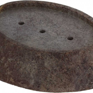 Suport decorativ pentru sapun Ajuny, piatra naturala, brun, 12,7 cm - Img 4