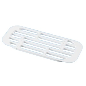 Suport extensibil pentru vase iBigLY, silicon, alb, 17,5 x 43-63 cm - Img 8