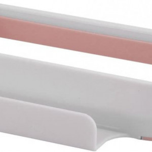 Suport pentru pungi Sourcingmap, plastic, roz/alb, 20 x 15 x 3 cm - Img 4