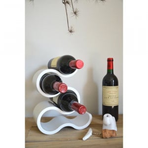 Suport pentru vin Boa, plastic, alb, 28,6 x 23,6 x 11,1 cm - Img 3