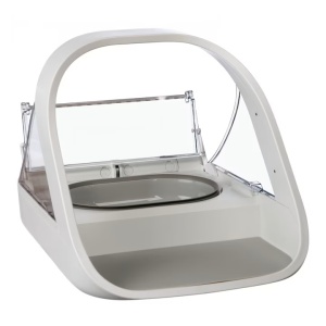 SureFeed automat hrana microcip, 350ml/2x150ml, 310x230x215mm, control microcip/RFID, 3 viteze inchidere, compatibil pana la 32 pisici, bol + bol divizat + pres + pandantiv RFID incluse - Verificat A · Re-Bloom