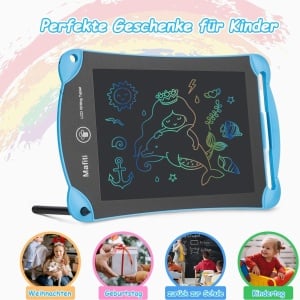 Tabla de scris LCD pentru copii Mafiti, plastic, negru/albastru, 21,5 cm