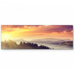 Tablou „Apus de soare la munte”, 150 x 50 cm