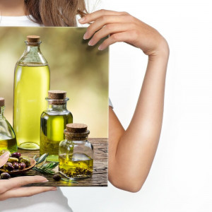 Tablou „Olive Oil Wood Garden”, maro/galben, 70 x 100 cm - Img 3