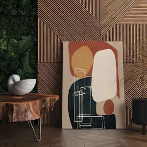Tablou decorativ canvas 70x100 cm, panza 100%, cadru lemn 100% 2x3 cm, multicolor - Verificat A · Re-Bloom - Img 3