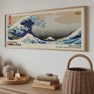 Tablou decorativ inramat, 50x120 cm, MDF 2.7mm, cadru lemn masiv 2 cm, imprimare digitala, format panoramic, multicolor - Verificat A · Re-Bloom - Img 3