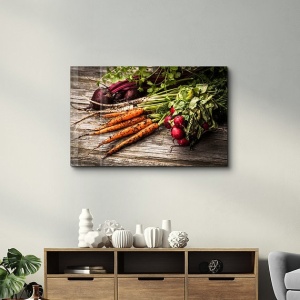 Tablou decorativ model legume pe sticla temperata 35x55 cm, imprimare UV, multicolor - Verificat A · Re-Bloom - Img 4