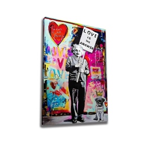 Tablou decorativ Re-Bloom, bumbac/poliester/lemn, multicolor, 50 x 70 cm - Img 1