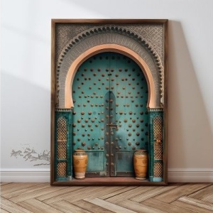 Tablou decorativ Re-Bloom, lemn masiv/MDF, multicolor, 35 x 47 x 3,5 cm - Img 4