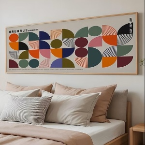 Tablou decorativ Re-Bloom, lemn masiv/MDF, multicolor, 50 x 120 cm - Img 2