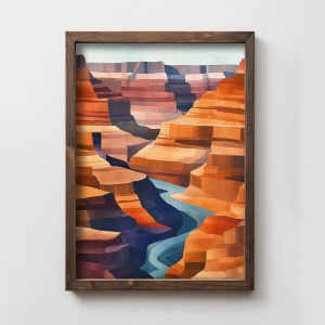 Tablou decorativ Re-Bloom, MDF/lemn masiv, multicolor, 35 x 47 x 2 cm - Img 3