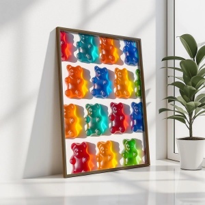 Tablou decorativ Re-Bloom, MDF/lemn masiv, multicolor, 35 x 47 x 3,5 cm - Img 4
