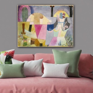 Tablou decorativ Re-Bloom, model abstract, lemn/panza, multicolor, 70 x 100 cm - Img 3
