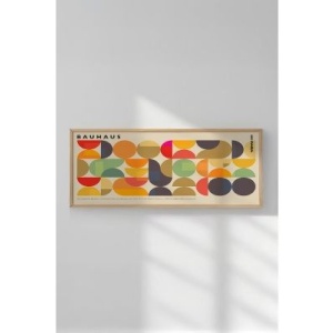Tablou decorativ Re-Bloom, model geometric, MDF/lemn masiv, multicolor, 33 x 70 cm