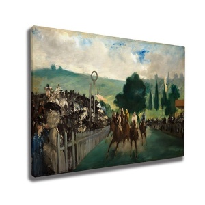 Tablou decorativ Re-Bloom, model peisaj, lemn/panza, multicolor, 50 x 70 cm