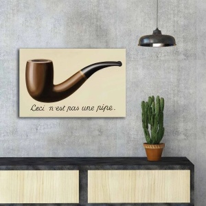 Tablou decorativ Re-Bloom, panza/lemn, bej/maro/negru, 45 x 70 cm - Img 4
