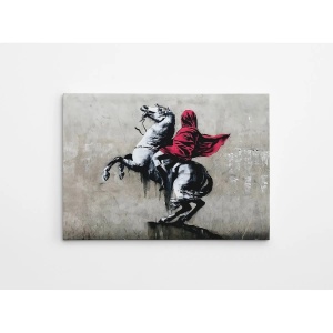 Tablou decorativ Re-Bloom, panza/lemn, gri/rosu/negru, 50 x 70 cm - Img 3
