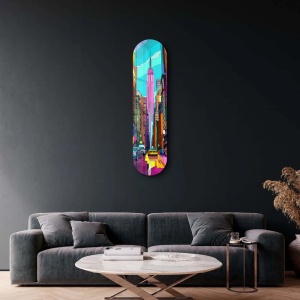 Tablou decorativ Re-Bloom, sticla temperata, multicolor, 80 x 20 cm - Img 4
