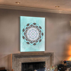 Tablou imprimat care reprezinta universul Canvas, panza/lemn, albastru, 60 x 80 cm 