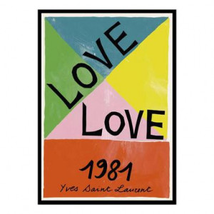 Tablou Love 1981 cu ramă, 30x40 cm