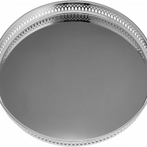 Tavă rotundă cu aspect de oglindă Delphi, 30 cm - Img 8