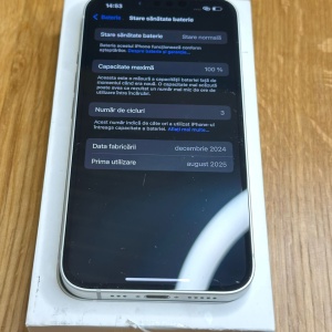 Telefon mobil Apple iPhone 16e, 128GB, 5G, White, Resigilat (Grad A - ca nou), Garantie 12 Luni - Img 8