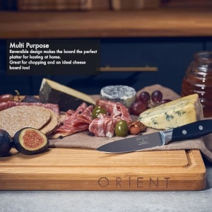 Tocator din Lemn Natural de Bambus, Orient, Canelura pentru scurgerea sucului, 40.5 x 30.5, Resigilat, Grad A - Img 2