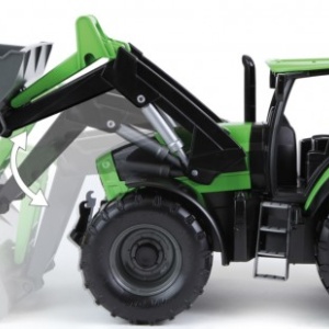 Tractor cu cupa functionala plastic Deutz Fahr Agrotron 7250 Worxx pentru copii 45 cm - Img 1