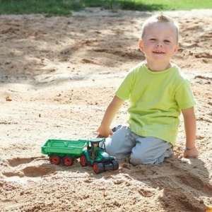 Tractor cu remorca Lena Truckies pentru copii Verde - Img 1