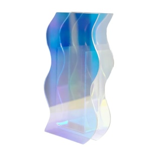 Vaza decorativa Beylab, acril, multicolor, 25 x 16 x 3,8 cm