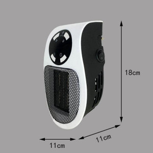 Ventilator cu incalzitor cu telecomanda si termostat CUIFULI, 500 W, alb/negru, 18 x 11 x 11 cm - Img 5