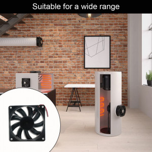 Ventilator de carcasa silentios Helweet, 2 pini, 12 V, 3000 rpm, negru, 8 x 8 x 1,5 cm - Img 2