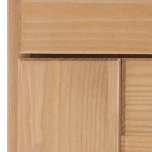 Vitrina suspendata Toscana din lemn masiv de pin/metal, maro, 100 x 29 x 80 cm - Img 5