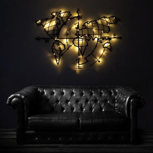 Wallity decor de perete din metal, 65x95 cm, grosime 2mm, piesa agatare inclusa, negru - Verificat A · Re-Bloom - Img 3