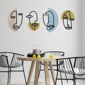 Wallity decor de perete metal/lemn, 159x58 cm, metal 1.20mm + lemn 3mm, multicolor - Verificat A · Re-Bloom - Img 5