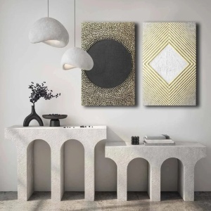 Wallity set 2 tablouri decorative canvas, 2x45x70 cm, panza 100% 2.8mm, rama lemn pin 100%, multicolor - Verificat A · Re-Bloom - Img 4