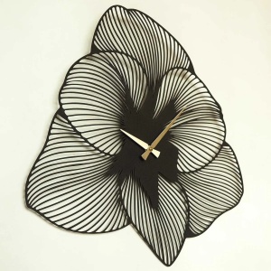 Wallxpert ceas de perete decorativ, otel 100% grosime 1.5mm, 49x49 cm, mecanism silentios, 0.8 kg, negru - Verificat A · Re-Bloom - Img 2