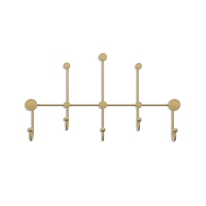 Wallxpert cuiere de perete metal, 80x45x10 cm, grosime 9mm, capacitate 10 kg, 1.068 kg, auriu - Verificat A · Re-Bloom