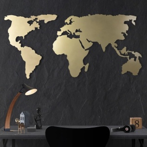 Wallxpert decor de perete din metal 60x120 cm, grosime 2mm, design modern, auriu - Verificat A · Re-Bloom - Img 3