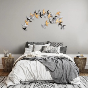 Wallxpert decor de perete din metal pictat manual 137x62 cm, grosime 1.5mm, 2kg, design complex, multicolor - Verificat A · Re-Bloom - Img 3