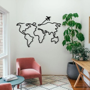 Wallxpert decor de perete metal, 60x42 cm, grosime 1.2mm, negru - Verificat A · Re-Bloom - Img 3