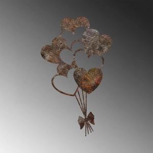 Wallxpert decor de perete metal pictat manual, 35x21 cm, grosime 1.5mm, antichizat - Verificat A · Re-Bloom - Img 5
