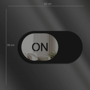 Wallxpert oglinda decorativa 60x30 cm, plexiglas 1mm, spuma EVA 10mm, benzi duble adezive, fumuriu - Verificat A · Re-Bloom - Img 3
