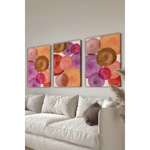 Wallxpert set 3 tablouri decorative canvas, 3x50x70 cm, panza 100%, cadru grosime 3cm, multicolor - Verificat A · Re-Bloom