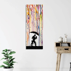 Wallxpert tablou decorativ 30x80 cm, panza 50% bumbac 50% poliester, imprimare digitala, rama lemn 2x3 cm, multicolor - Verificat A · Re-Bloom - Img 3