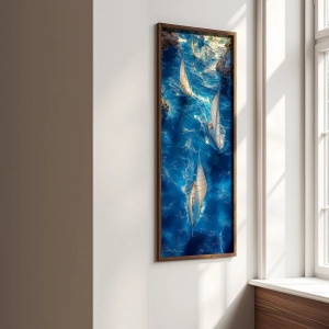 Wallxpert tablou decorativ inramat, 40x120 cm, MDF 3mm, imprimare UV, cadru lemn pin 3.5mm, format panoramic, multicolor - Verificat A · Re-Bloom - Img 2